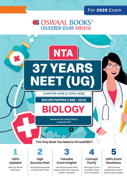 NEET (UG) 37 Years' Chapter-wise & Topic-wise Solved Papers Biology (1988-2024) | For 2025 Exam