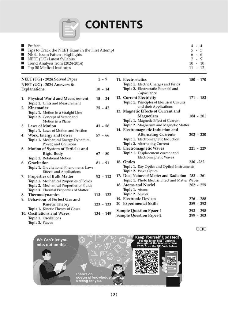 NEET (UG) 37 Years' Chapter-wise & Topic-wise Solved Papers Physics (1988-2024) for 2025 Exam Oswaal Books and Learning Private Limited