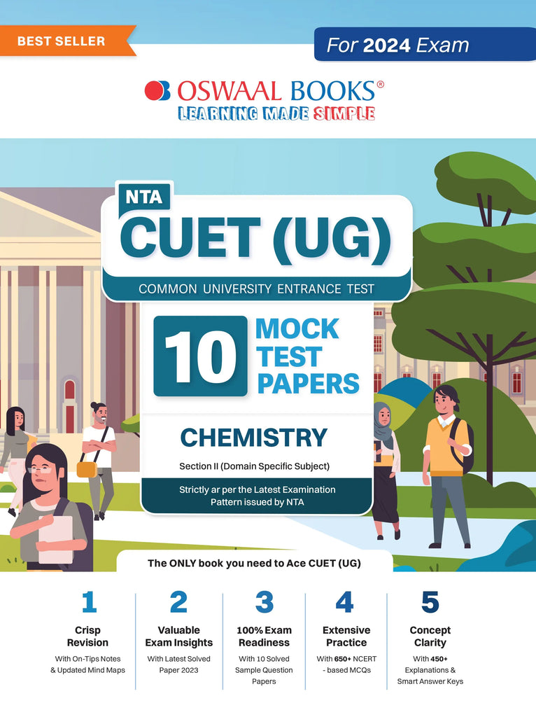 NTA CUET (UG) 10 Mock Test Sample Question Papers Chemistry | For 2024 Exams