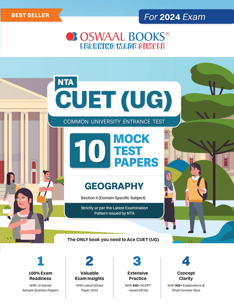NTA CUET (UG) 10 Mock Test Sample Question Papers Geography | For 2024 Exams