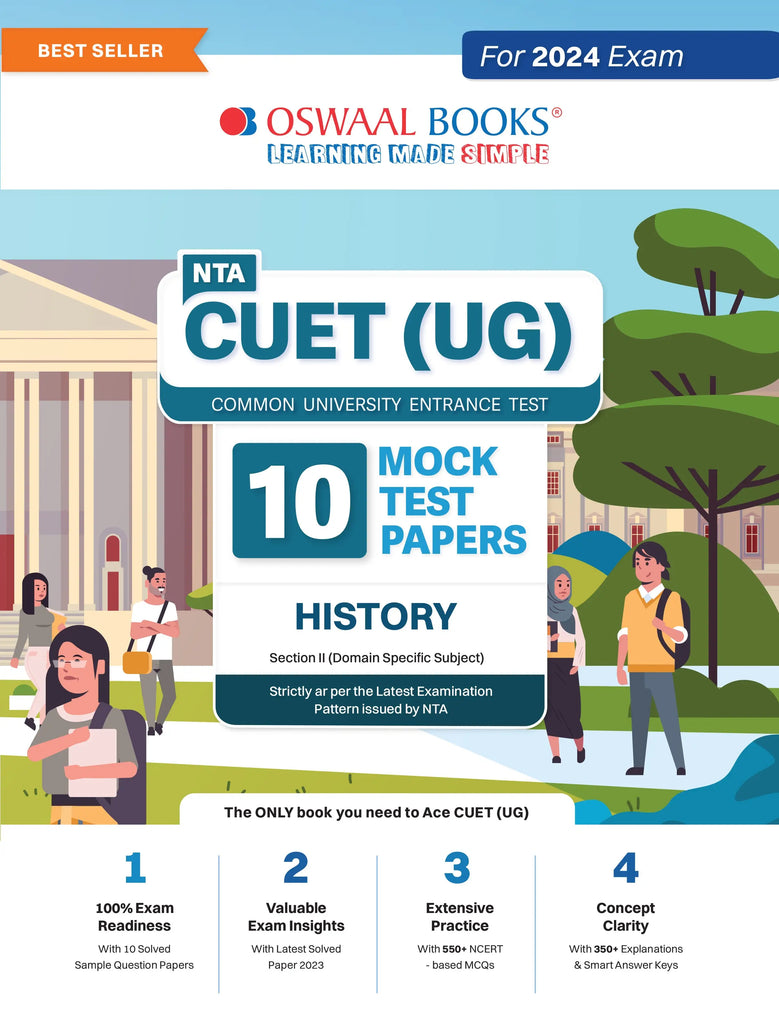 NTA CUET (UG) 10 Mock Test Sample Question Papers History | For 2024 Exams