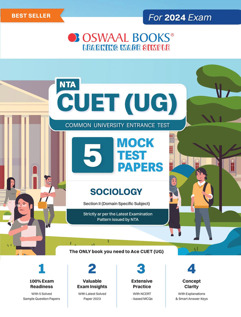 NTA CUET (UG) 5 Mock Test Sample Question Papers Sociology | For 2024 Exams