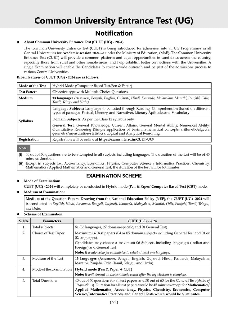 NTA CUET (UG) 10 Mock Test Papers Chemistry (For 2025 Exam) Oswaal Books and Learning Private Limited