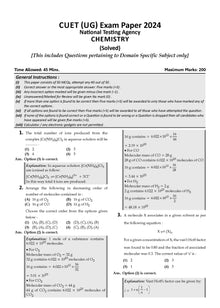 NTA CUET (UG) 10 Mock Test Papers Chemistry (For 2025 Exam) Oswaal Books and Learning Private Limited