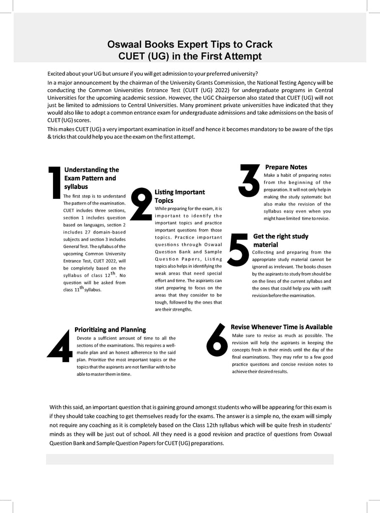 NTA CUET (UG) 10 Mock Test Papers Political Science (For 2025 Exam) Oswaal Books and Learning Private Limited