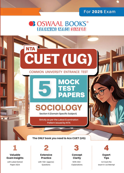 NTA CUET (UG) 5 Mock Test Papers Sociology (For 2025 Exam)