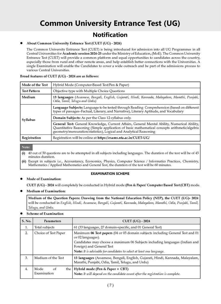 NTA CUET (UG) 5 Mock Test Papers Sociology (For 2025 Exam) Oswaal Books and Learning Private Limited