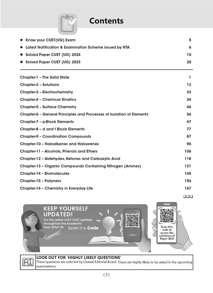 NTA CUET (UG) Chapterwise Question Bank Chemistry (For 2025 Exam) Oswaal Books and Learning Private Limited