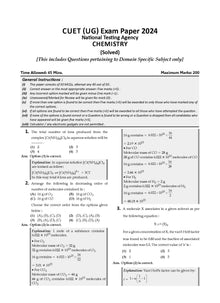 NTA CUET (UG) Chapterwise Question Bank Chemistry (For 2025 Exam) Oswaal Books and Learning Private Limited