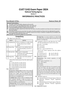 NTA CUET (UG) Chapterwise Question Bank Informatics Practices (For 2025 Exam) Oswaal Books and Learning Private Limited