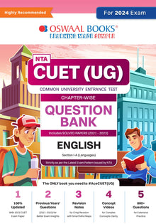 NTA CUET (UG)| Question Bank Chapterwise & Topicwise English For 2024 Exam - Oswaal Books and Learning Pvt Ltd