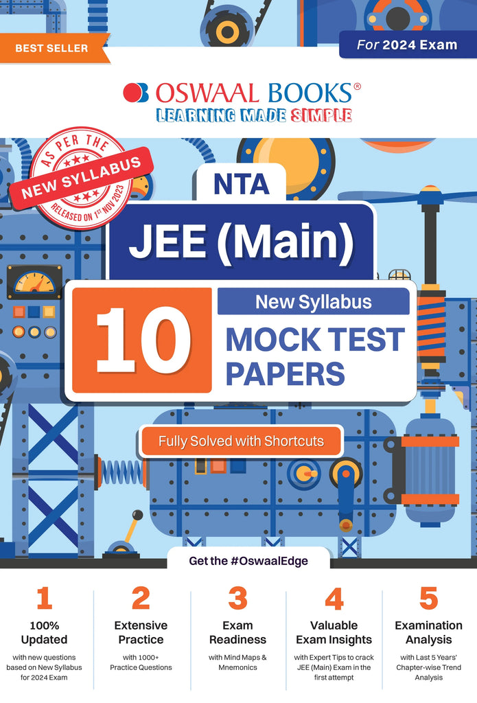NTA JEE Main 10 Mock Test Papers, Updated As Per New Syllabus(For 2024 Exam) Oswaal Books and Learning Private Limited