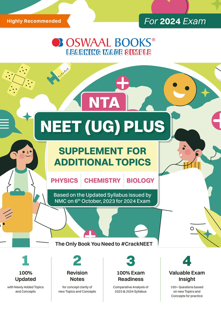 NTA NEET (UG) PLUS Supplement for Additional Topics (Physics, Chemistry, Biology) (For 2024 Exam) | As Per NMC NEET updated Syllabus - Oswaal Books and Learning Pvt Ltd
