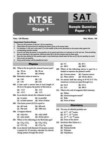 NTSE 10 Yearwise Solved Papers 2011 to 2021 Stage-1 & 2 MAT + SAT (For 2023 Exam) 
