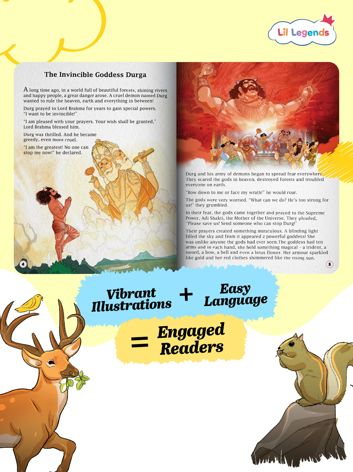 Navdurga Story Book for Kids by Sunita Pant Bansal | Discover 9 Forms of Goddess Durga with Mythological Stories & Vibrant Art | Ages 7+ - Oswaal Books