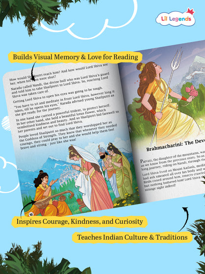 Navdurga Story Book for Kids by Sunita Pant Bansal | Discover 9 Forms of Goddess Durga with Mythological Stories & Vibrant Art | Ages 7+ - Oswaal Books