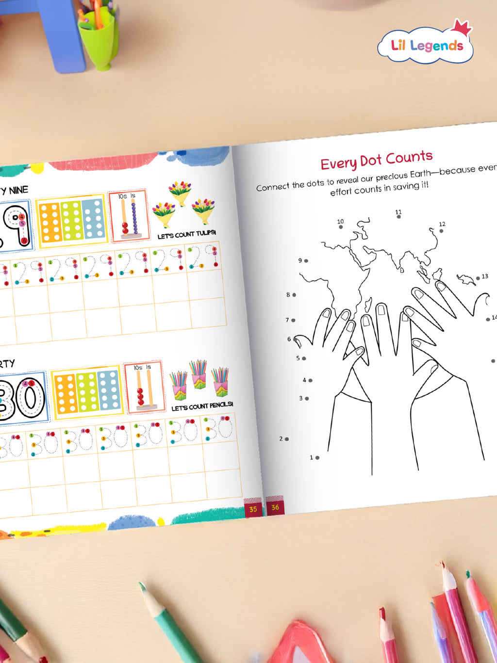 Lil Legends Number Tracing & Activity Book | Fun Writing Practice for ...