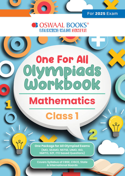 One for All Olympiads Workbook Class 1 Mathematics For 2025 Exam