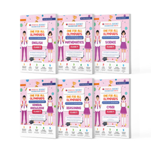 One For All Olympiad Previous Years' Solved Papers Class 7 (Set of 6 Books) Maths, English, Science, Reasoning, Cyber & General Knowledge (For 2024-25 Exam)