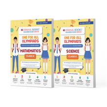 One For All Olympiad Previous Years' Solved Papers Class 6 (Set of 2 Books) Maths & Science for 2024-25 Exam