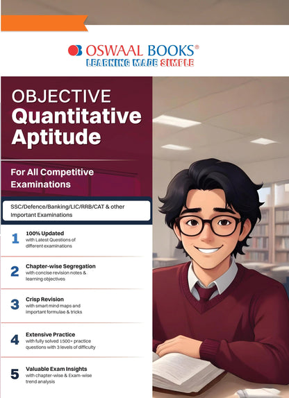 Objective Quantitative Aptitude For All Competitive Examinations | SSC, Defence, Banking, RRB, LIC, CAT & Other Important Exams Oswaal Books and Learning Private Limited