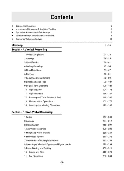 Objective Verbal & Non-Verbal, Reasoning for All Competitive Examination, Chapter-wise & Topic-wise | A Complete Book to Master Reasoning | For latest Exams Oswaal Books and Learning Private Limited