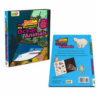 Lil Legends Magic Flashlight Big Discoveries Ocean Animals for Kids | Interactive Hidden Picture Book with Reveal Card | Interesting Facts | Activity Book for Toddlers | For Age 3+
