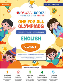 One For All Olympiad Class 1 English | Previous Years Solved Papers | For 2024-25 Exam Oswaal Books and Learning Private Limited
