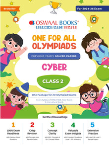 One For All Olympiad Class 2 Cyber | Previous Years Solved Papers | For 2024-25 Exam Oswaal Books and Learning Private Limited
