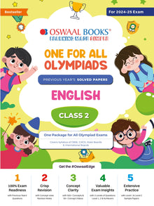 One For All Olympiad Class 2 English | Previous Years Solved Papers | For 2024-25 Exam Oswaal Books and Learning Private Limited