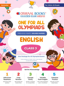 One For All Olympiad Class 3 English | Previous Years Solved Papers | For 2024-25 Exam Oswaal Books and Learning Private Limited