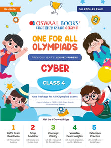One For All Olympiad Class 4 Cyber | Previous Years Solved Papers | For 2024-25 Exam Oswaal Books and Learning Private Limited