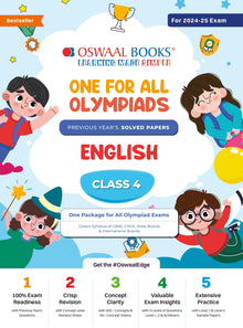 One For All Olympiad Class 4 English | Previous Years Solved Papers | For 2024-25 Exam Oswaal Books and Learning Private Limited