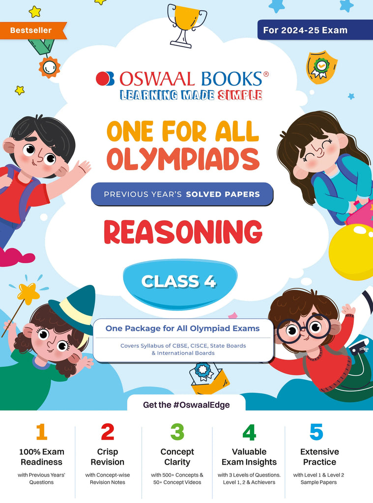 One For All Olympiad Class 4 Reasoning | Previous Years Solved Papers | For 2024-25 Exam Oswaal Books and Learning Private Limited