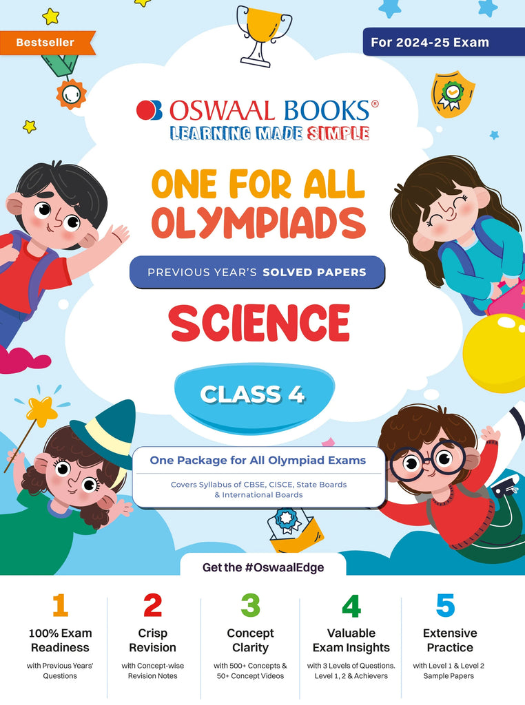 One For All Olympiad Class 4 Science | Previous Years Solved Papers | For 2024-25 Exam Oswaal Books and Learning Private Limited