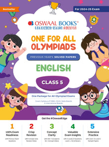 One For All Olympiad Class 5 English | Previous Years Solved Papers | For Latest Exam Oswaal Books and Learning Private Limited