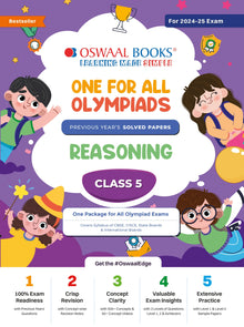 One For All Olympiad Class 5 Reasoning | Previous Years Solved Papers | For 2024-25 Exam Oswaal Books and Learning Private Limited