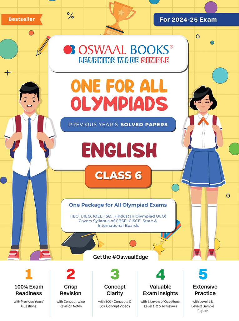 One For All Olympiad Class 6 English | Previous Years Solved Papers | For 2024-25 Exam Oswaal Books and Learning Private Limited