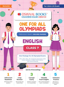 One For All Olympiad Class 7 English | Previous Years Solved Papers | For 2024-25 Exam Oswaal Books and Learning Private Limited