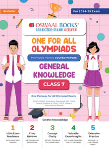 One For All Olympiad Class 7 General Knowledge | Previous Years Solved Papers | For 2024-25 Exam Oswaal Books and Learning Private Limited