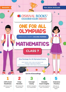 One For All Olympiad Class 7 Mathematics | Previous Years Solved Papers | For 2024-25 Exam Oswaal Books and Learning Private Limited