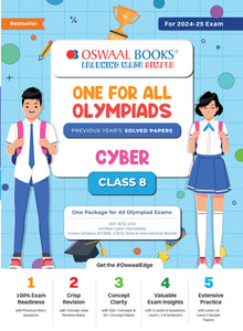 One For All Olympiad Class 8 Cyber | Previous Years Solved Papers | For 2024-25 Exam Oswaal Books and Learning Private Limited
