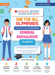 One For All Olympiad Class 8 General Knowledge | Previous Years Solved Papers | For 2024-25 Exam Oswaal Books and Learning Private Limited
