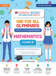One For All Olympiad Class 8 Mathematics | Previous Years Solved Papers | For 2024-25 Exam Oswaal Books and Learning Private Limited