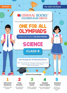 One For All Olympiad Class 8 Science | Previous Years Solved Papers | For 2024-25 Exam Oswaal Books and Learning Private Limited