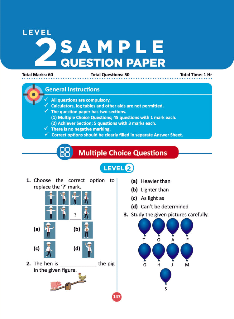 Oswaal One For All Olympiad Previous Years' Solved Papers, Class-1 Reasoning Book (For 2023 Exam) 