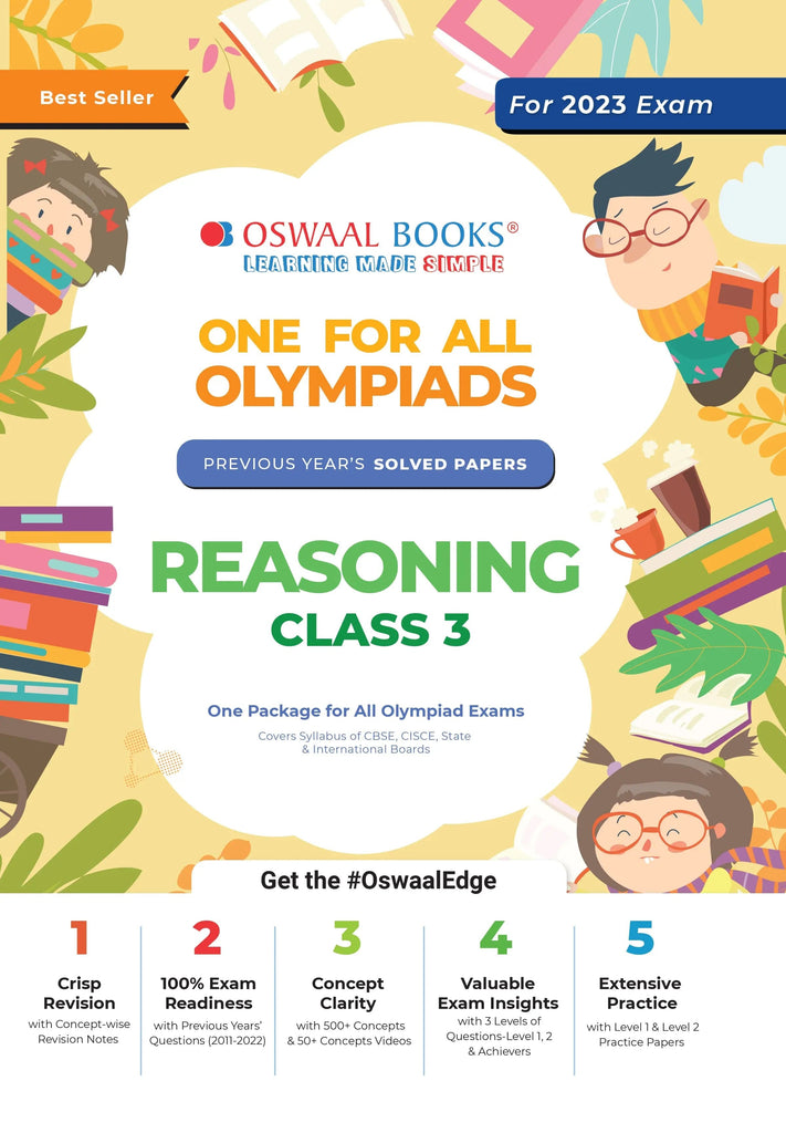 One For All Olympiad Previous Years' Solved Papers, Class-3 Reasoning Book (Useful book for all Olympiads) (For 2023 Exam)