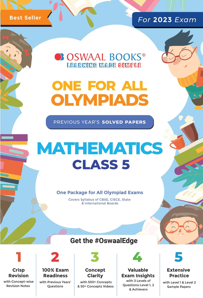 One For All Olympiad Previous Years' Solved Papers, Class-5 Mathematics Book (Useful book for all Olympiads) (For 2023 Exam) 