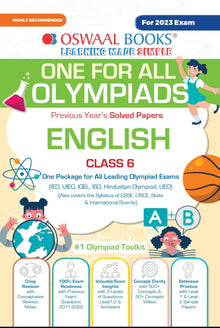 One For All Olympiad Previous Years' Solved Papers, Class-6 English Book (For 2023 Exam) 
