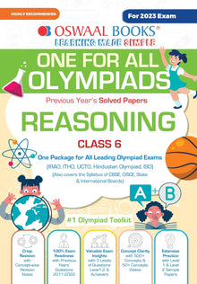 One For All Olympiad Previous Years' Solved Papers, Class-6 Reasoning Book (For 2023 Exam)